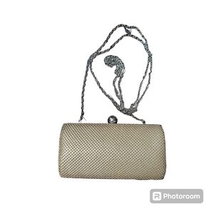 Jessica McClintock Beaded Silver Clutch